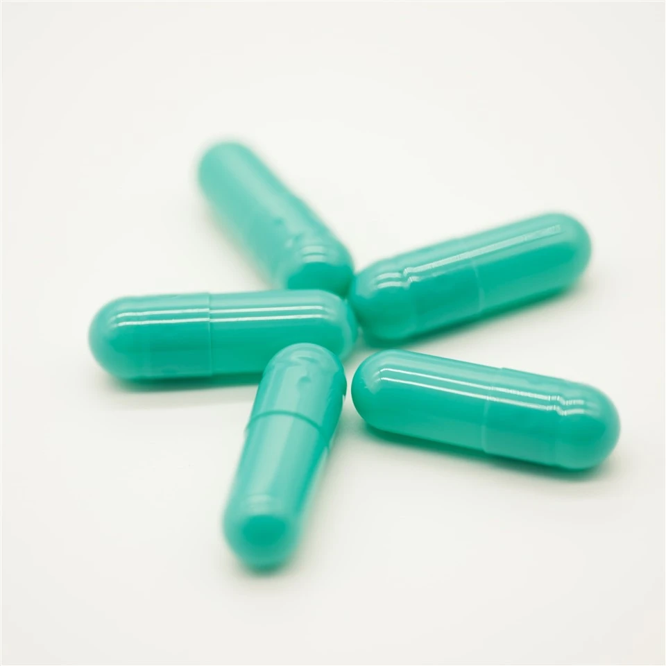 Size 0 HPMC Empty Capsules Green