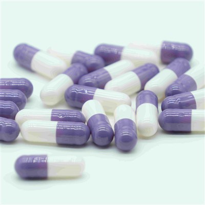 Size 0 Gelatin Capsules(Purple-White)